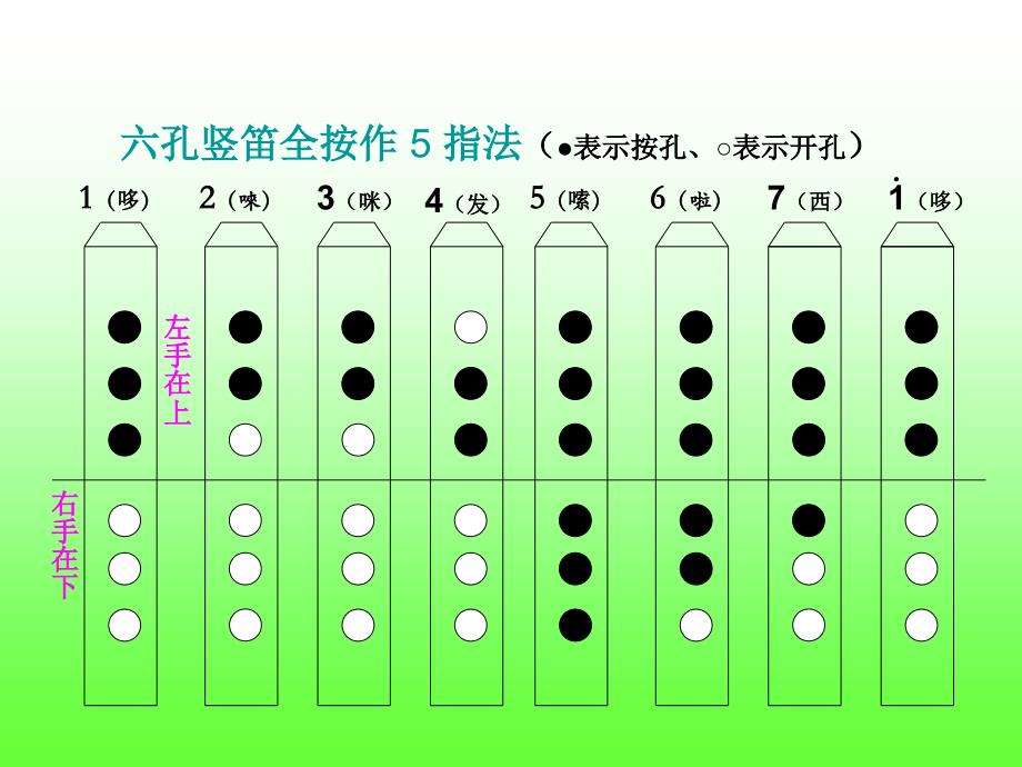 六孔笛指法示意图_第2页