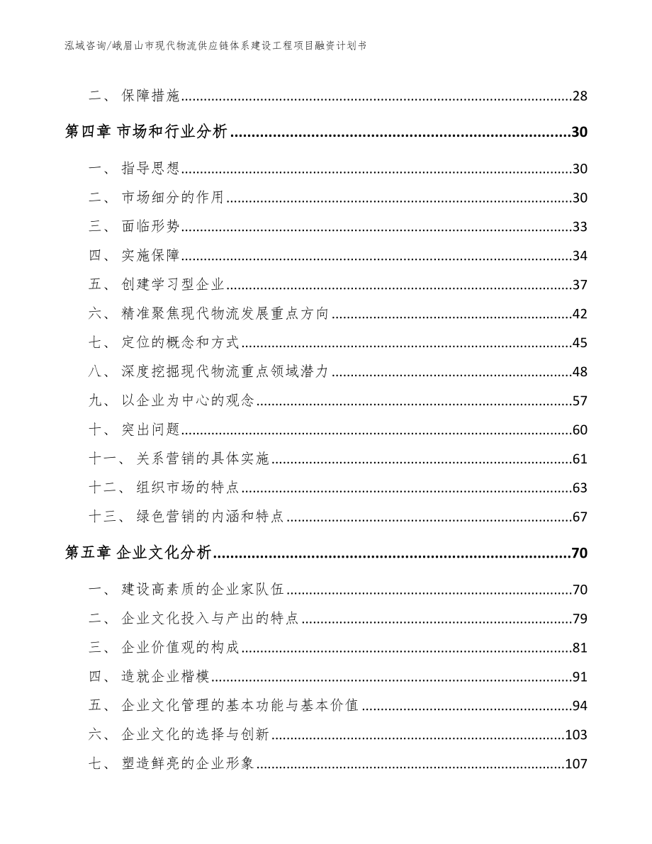 峨眉山市现代物流供应链体系建设工程项目融资计划书（范文）_第4页