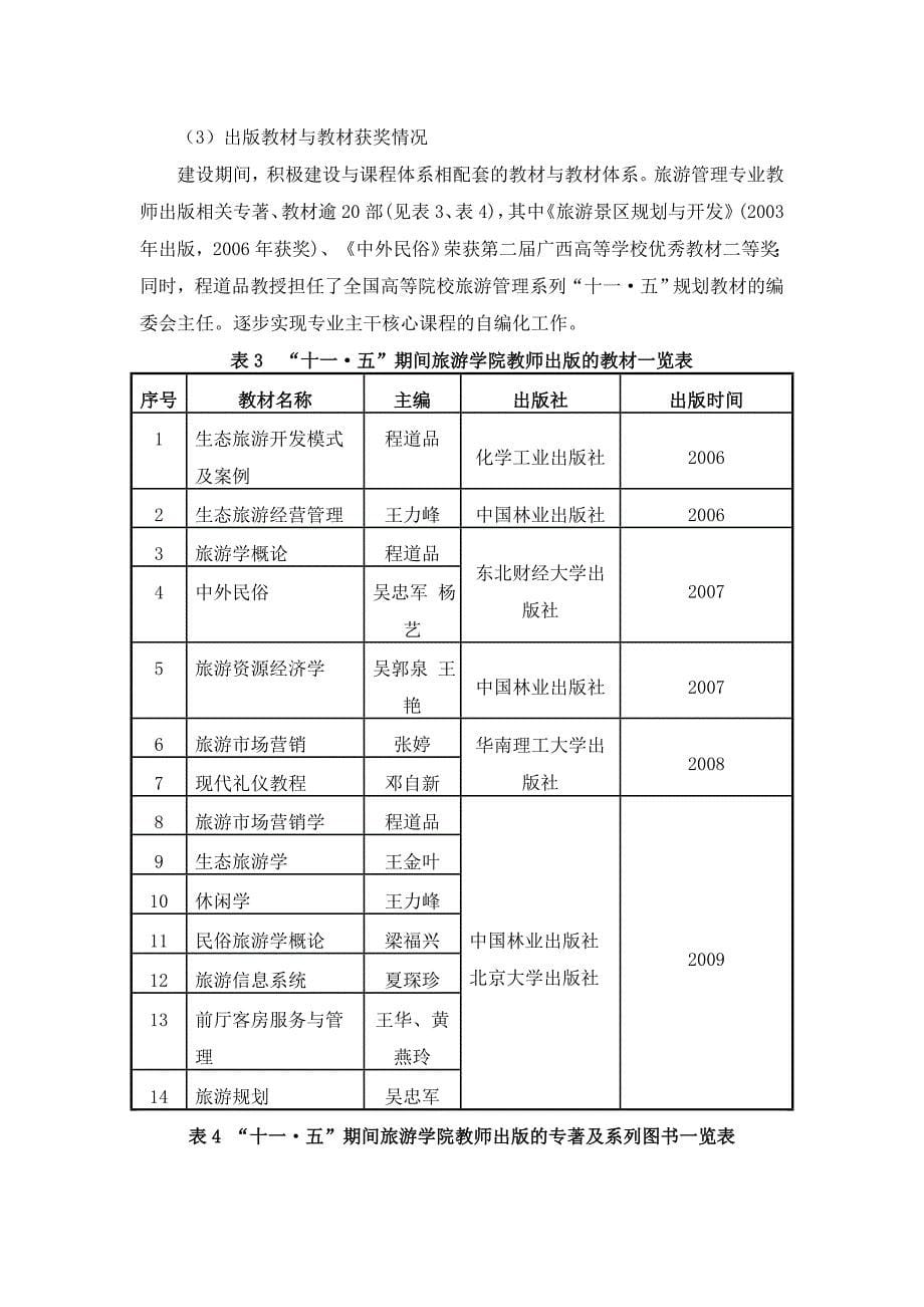 桂林理工大学旅游管理特色专业建设点项目实施情况总结_第5页
