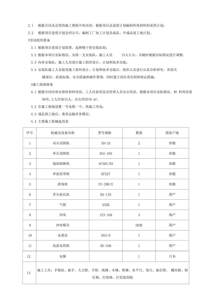 最新-钢结构幕墙施工组织方案_第5页