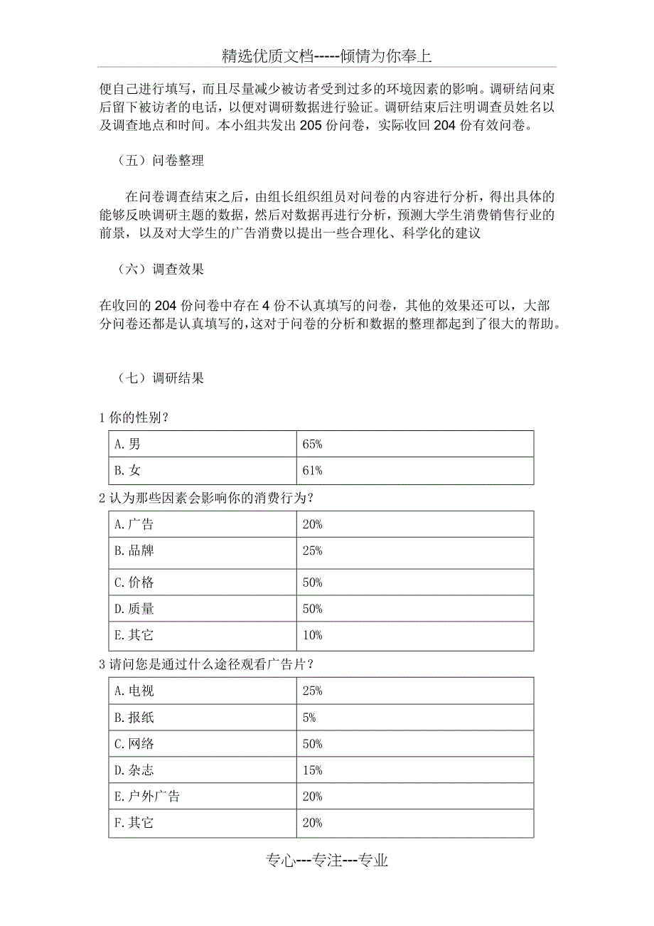 广告对大学生消费行为影响的调研报告_第2页