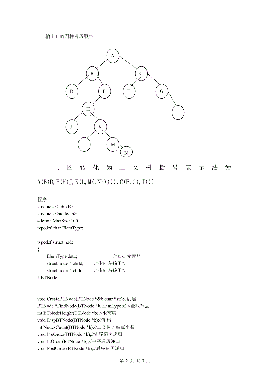 二叉树基本操作--实验报告_第2页