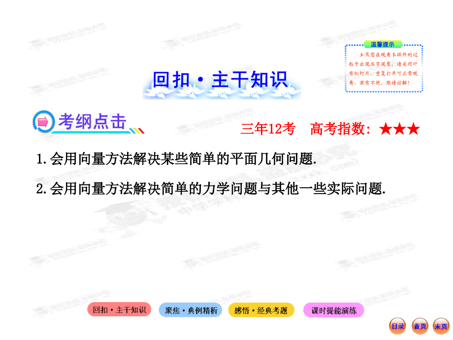 高中全程复习方略配套课件4.4平面微量的应用_第2页