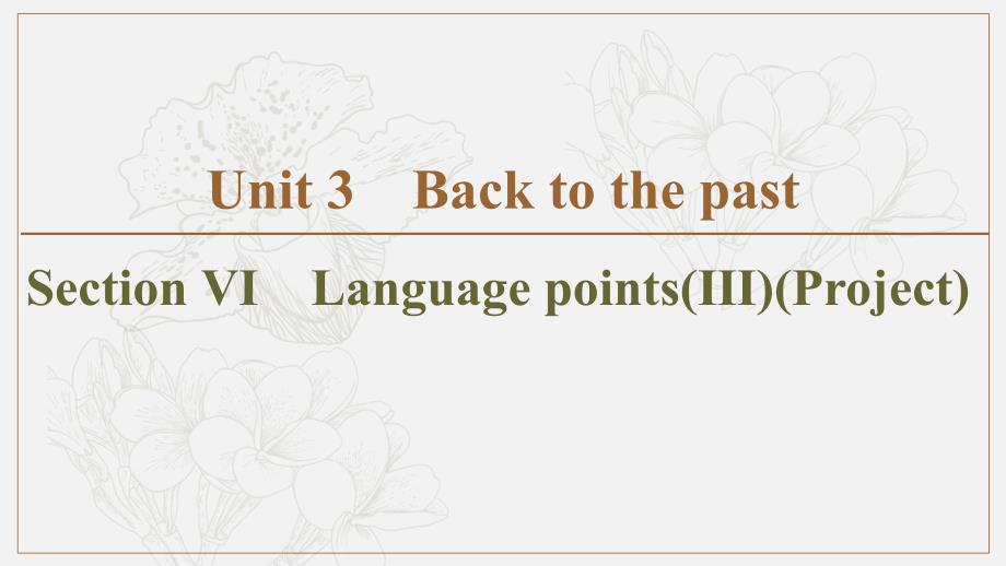 同步译林英语必修三新突破课件：Unit 3 Section Ⅵ　Language pointsⅢProject (书利华教育网)_第1页