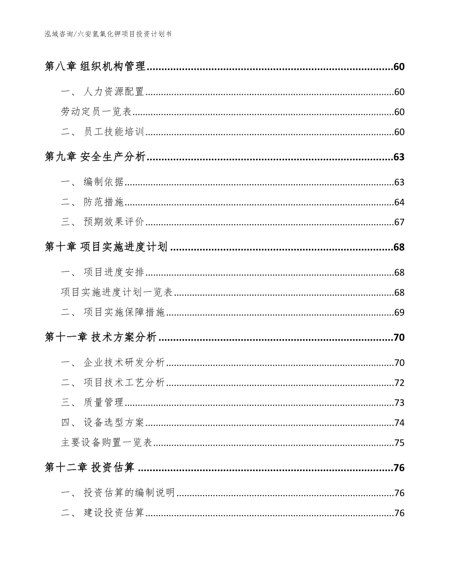 六安氢氧化钾项目投资计划书_参考模板_第3页