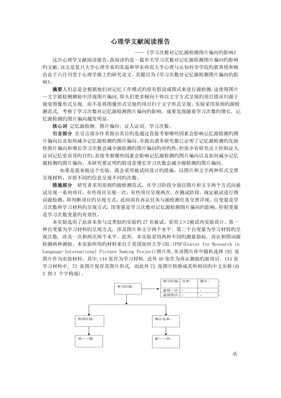 心理学文献阅读报告_第1页