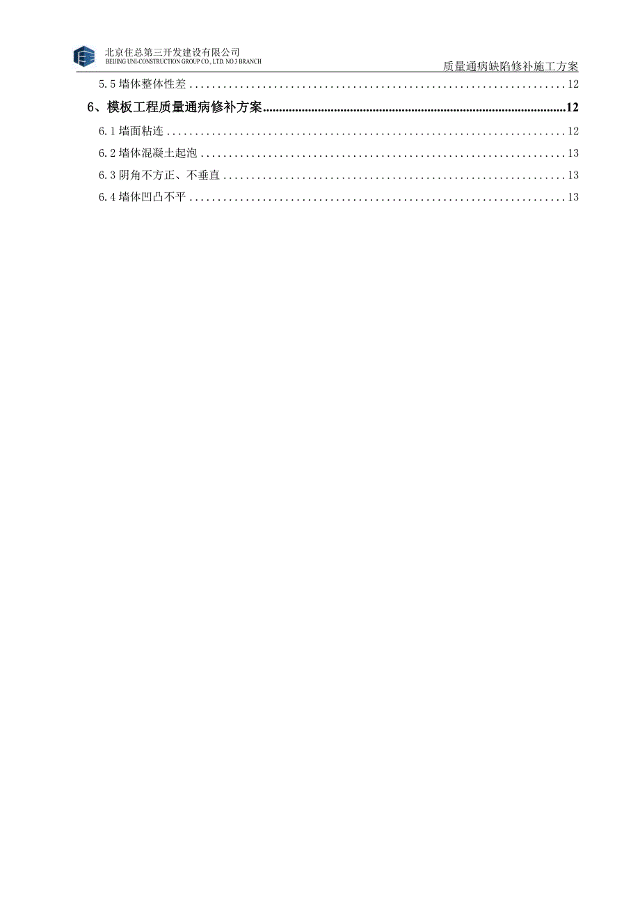 回迁安置房项目质量通病缺陷修补施工方案_第4页