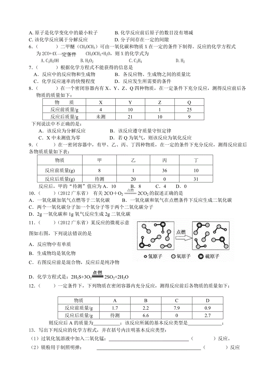 2015《第五单元化学方程式》练习四.doc_第2页