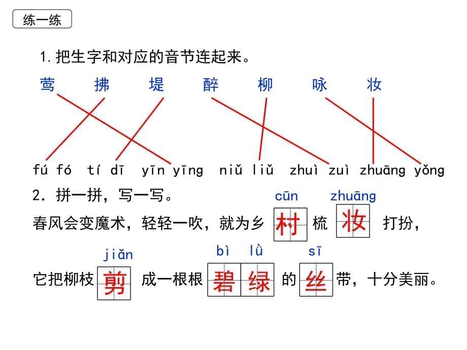 2019部编版二年级下册语文第一单元复习PPT优秀课件_第5页