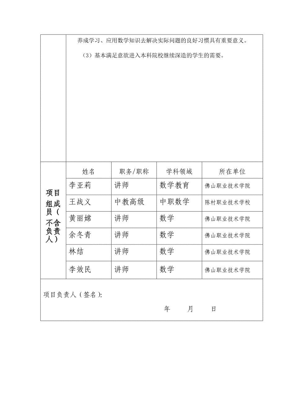 董文峰+中高职数学课程合理衔接及相关问题研究结题报告书_第5页