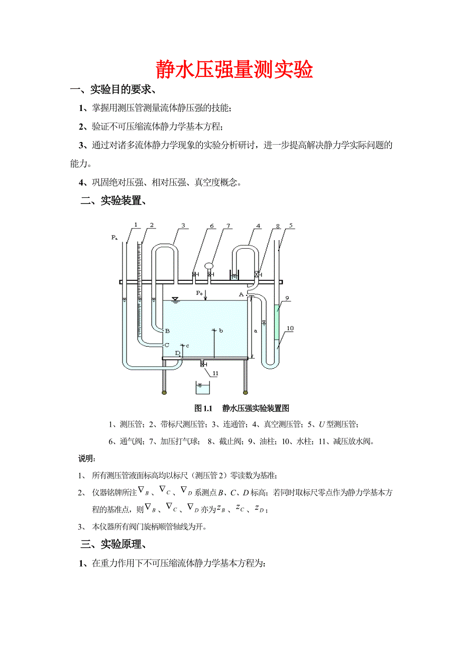 静水压强量测实验_第1页