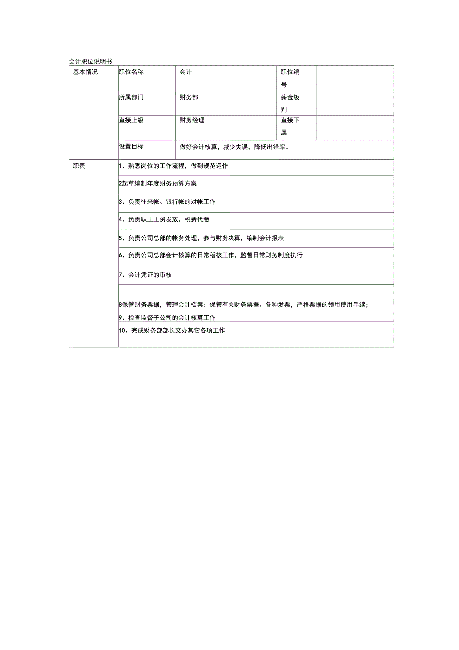 会计职位说明书_第1页