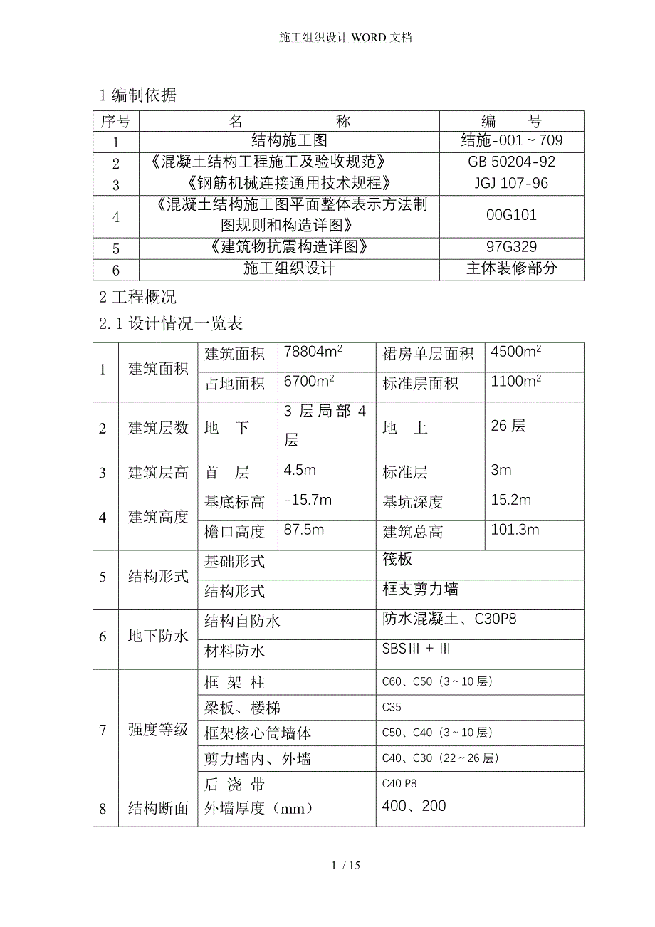 集泰花园工程主体结构钢筋施工方案.doc_第1页