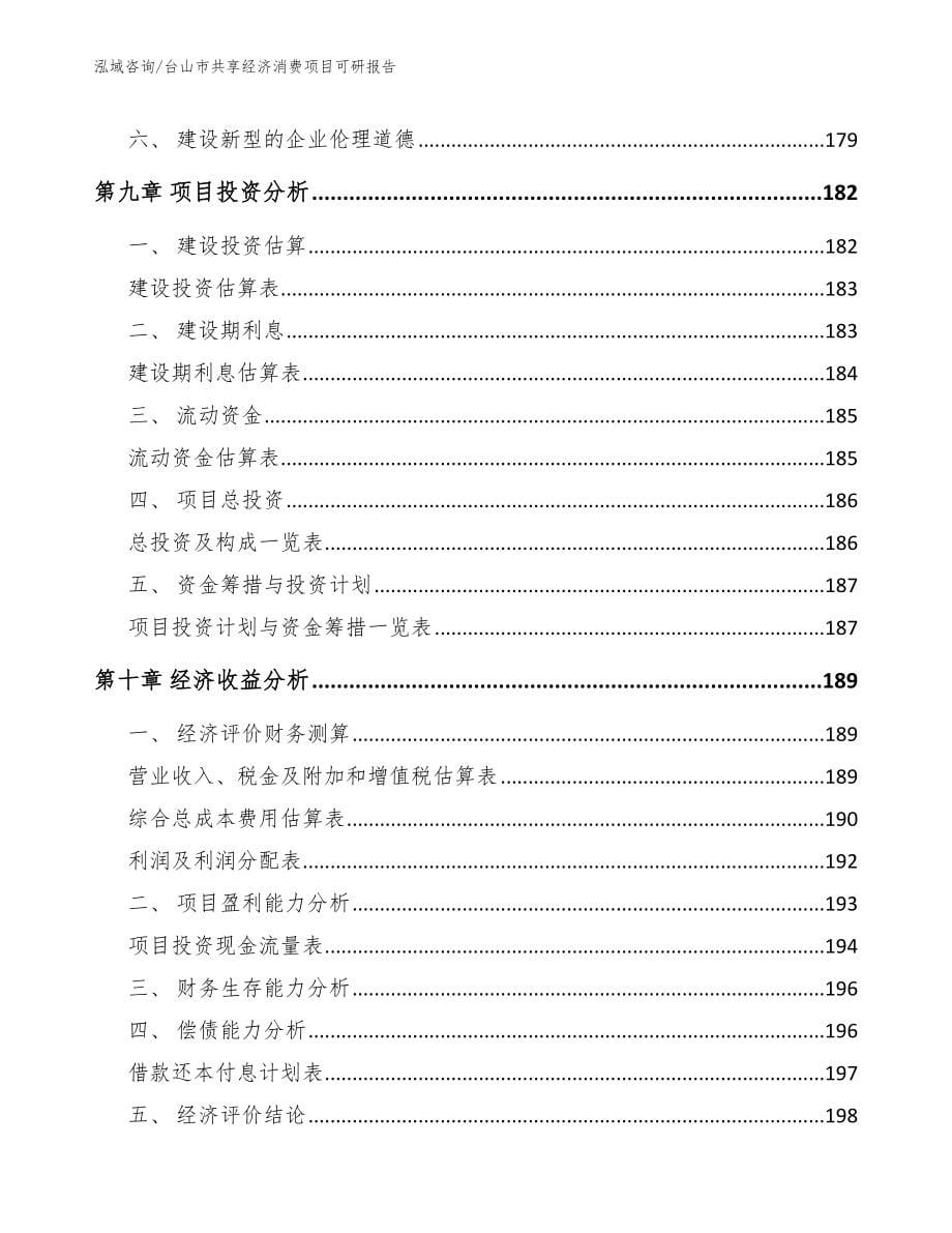 台山市共享经济消费项目可研报告（参考范文）_第5页