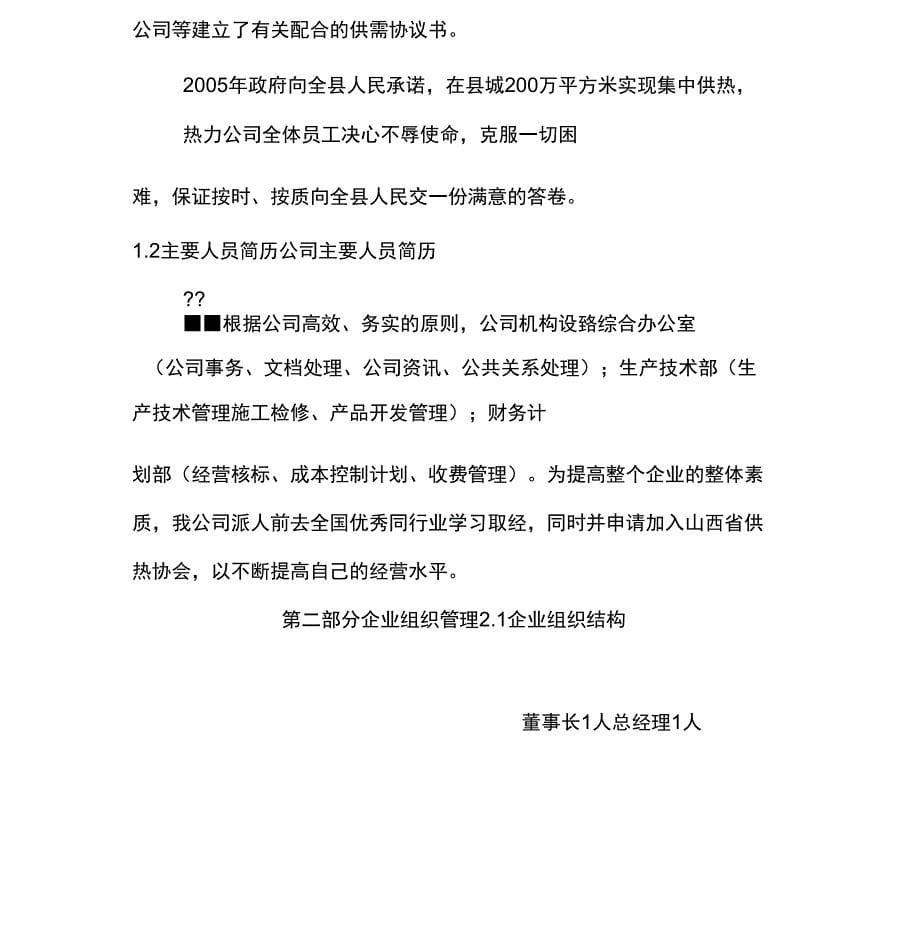 集中供热项目商业计划书_第5页