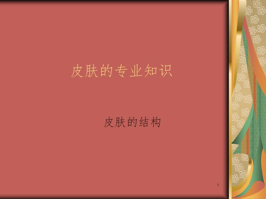 美容行业皮肤的专业知识.ppt_第1页