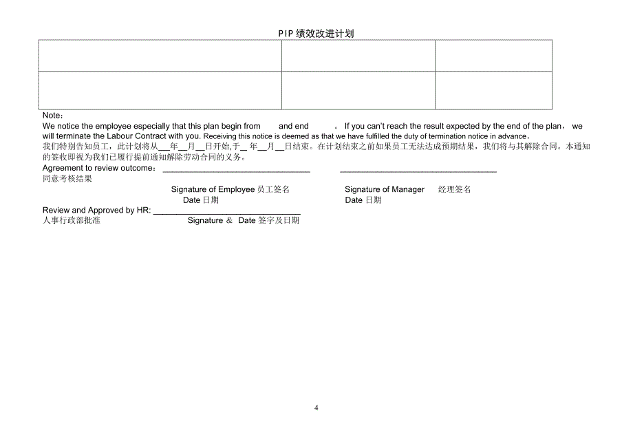 PIP绩效改进计划_第4页