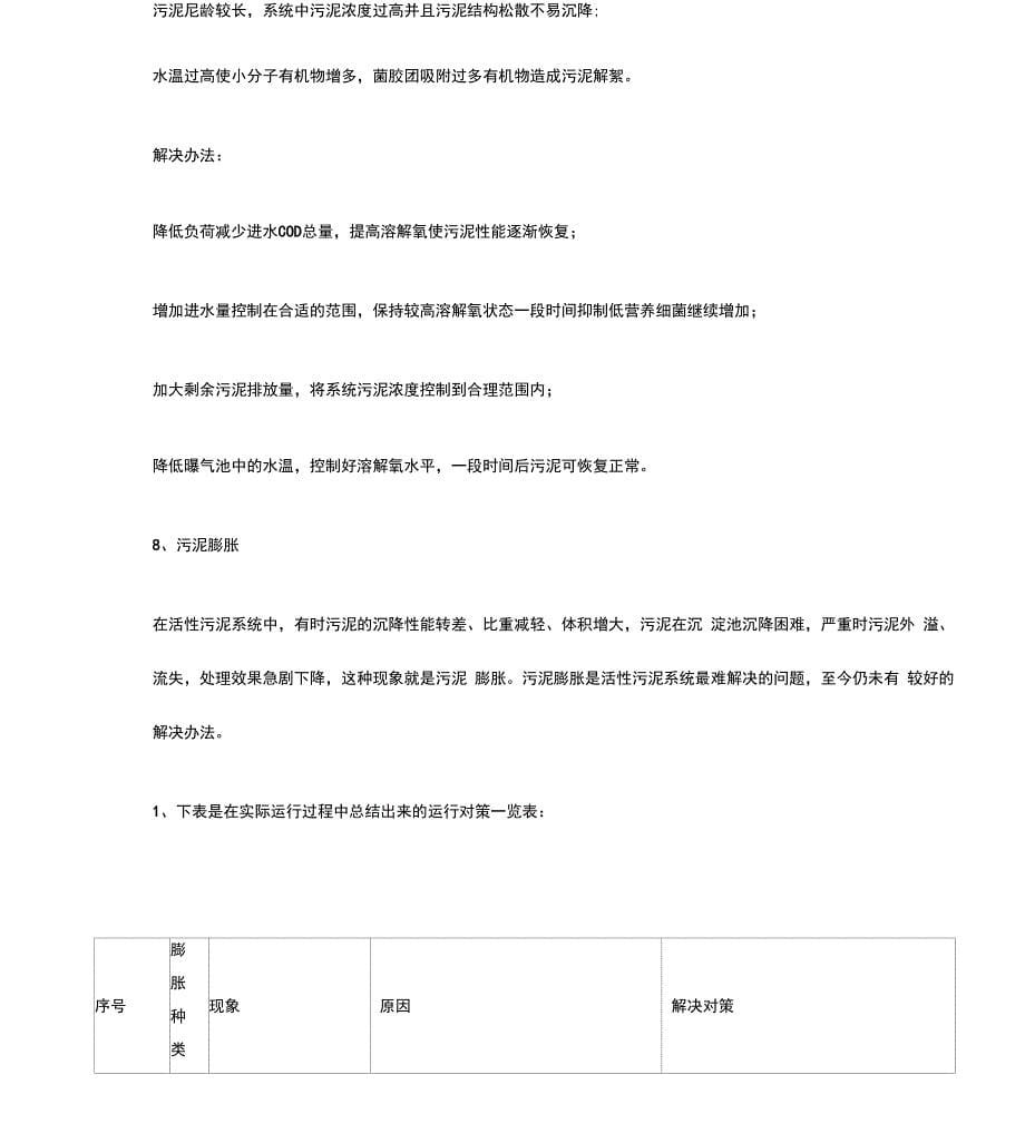 污水处理污泥常见异常问题诊断分析及处理办法_第5页