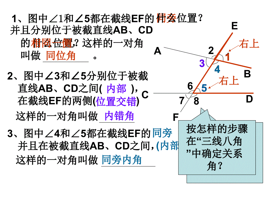 950同位角内错角同旁内角_第3页