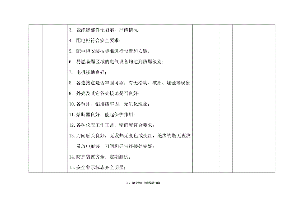 电气设备安全检查表_第3页