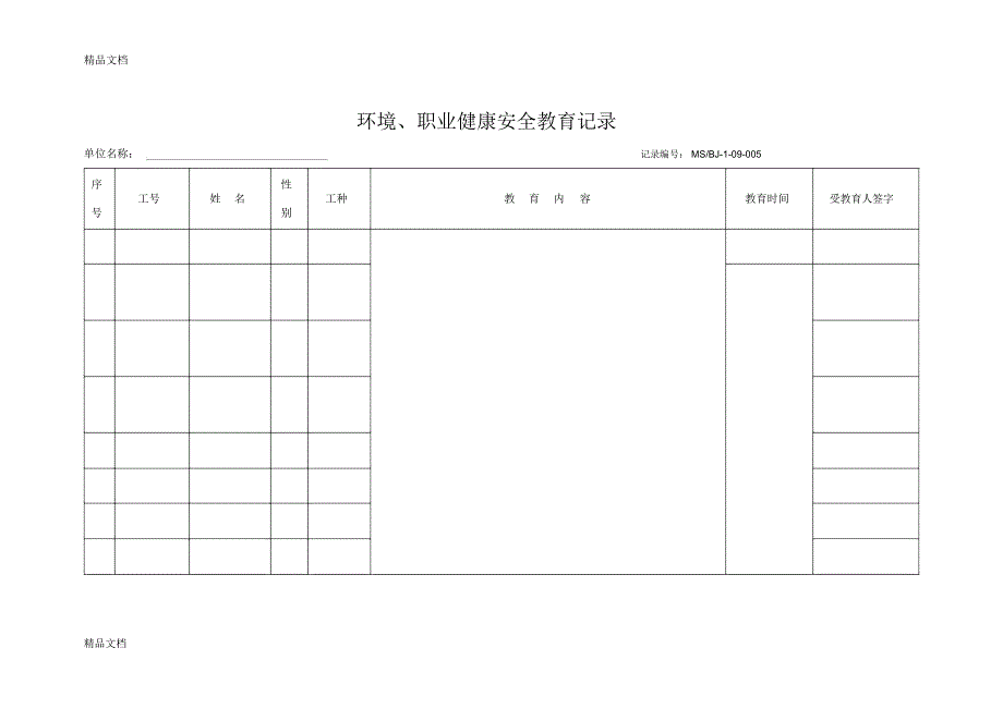 科研设计院安全检查各项表格备课讲稿_第1页