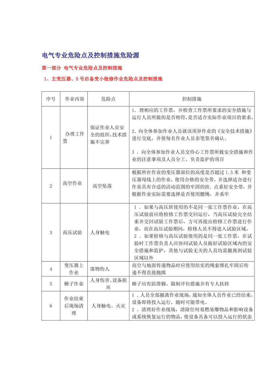 红河发电公司危险点危险源手册全册电气专业.doc_第3页