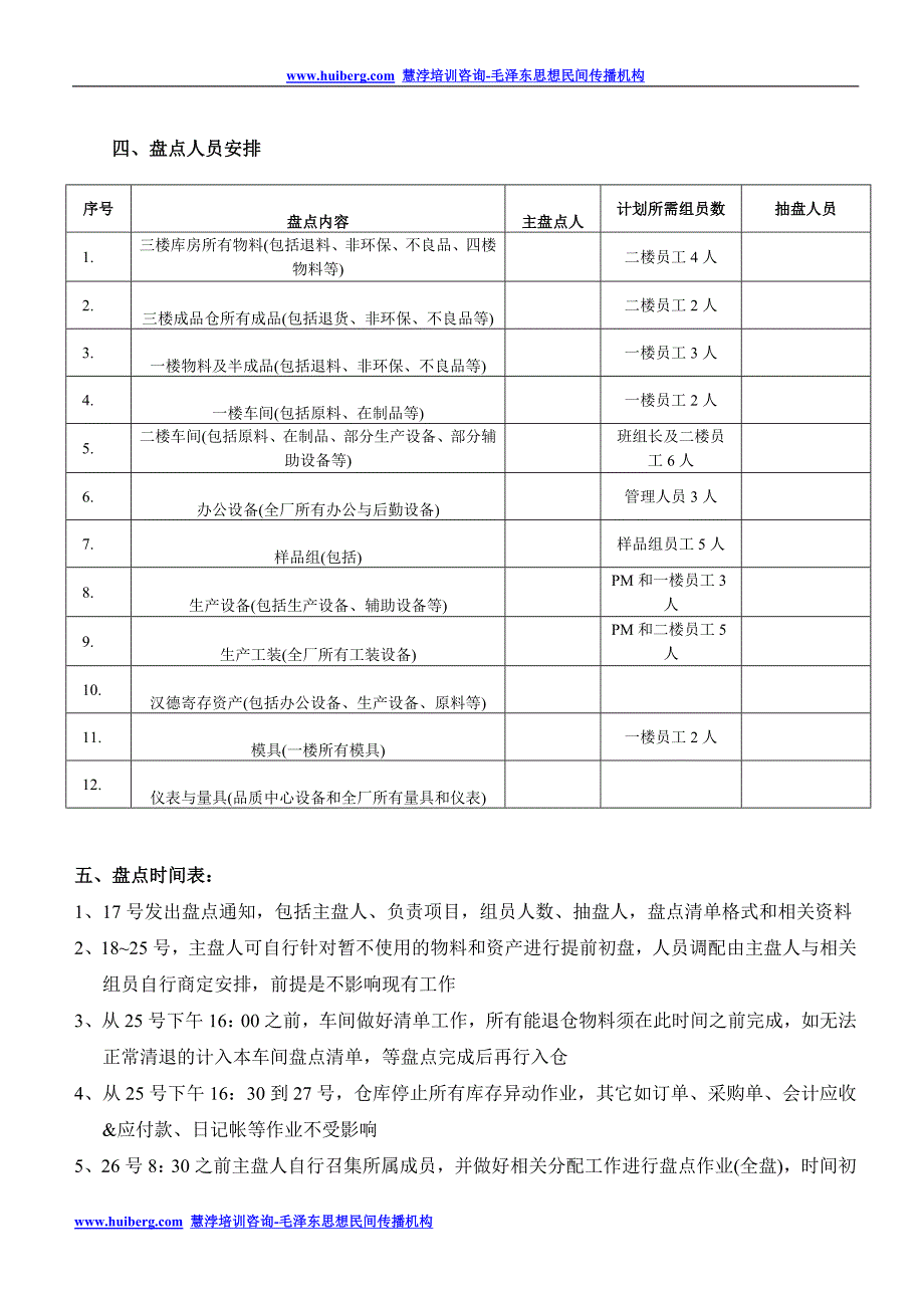 年终盘点计划表_第2页