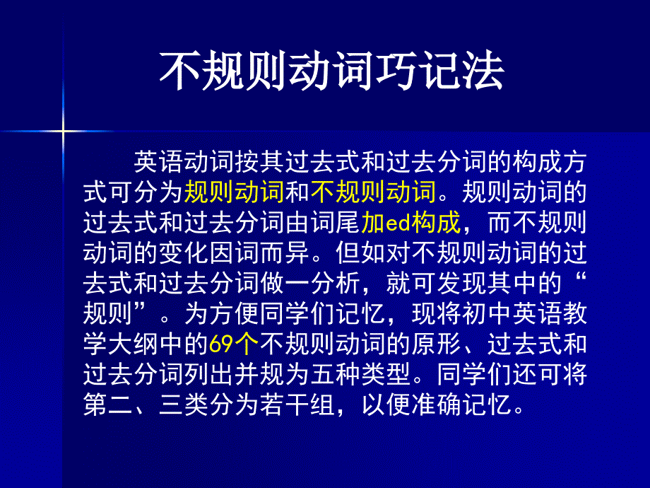 八年级英语外研版上不规则动词巧记法_第1页