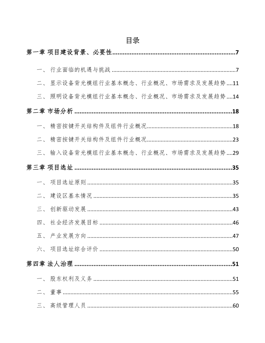 广东导光结构件项目可行性研究报告(DOC 95页)_第1页