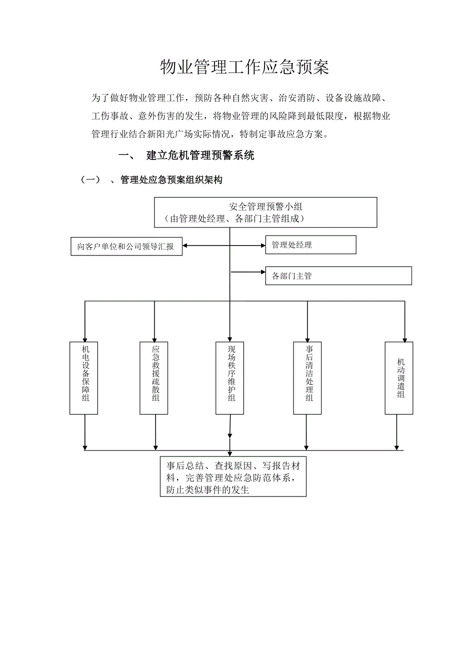 物业管理工作应急预案.doc_第1页