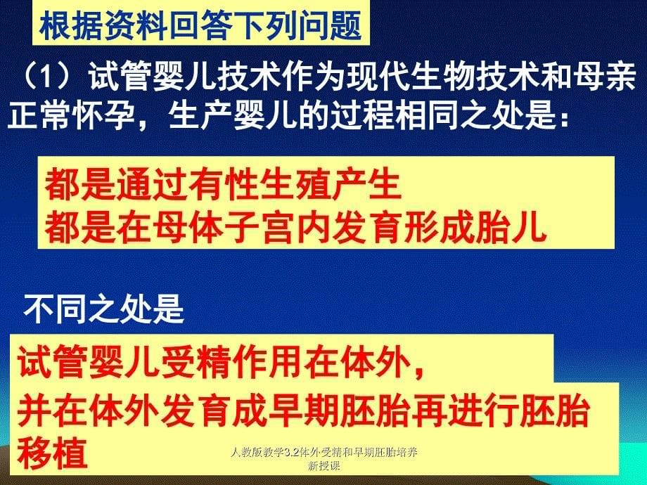 人教版教学3.2体外受精和早期胚胎培养新授课课件_第5页