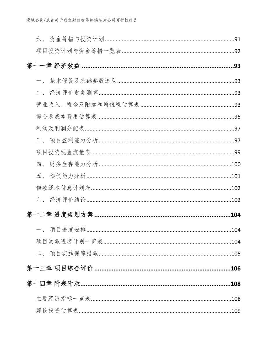 成都关于成立射频智能终端芯片公司可行性报告（模板范本）_第5页