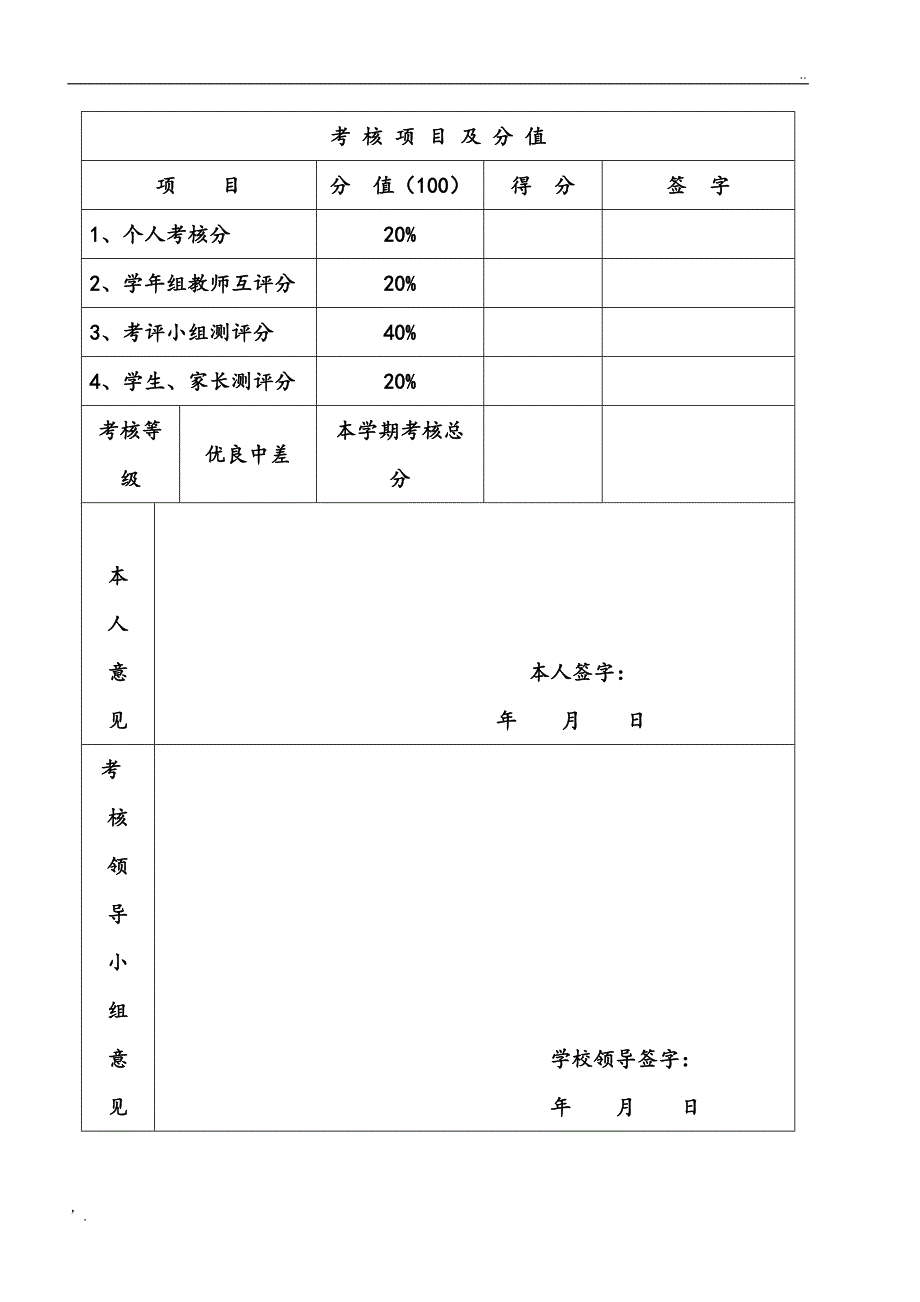 中小学教师师德考核表_第2页