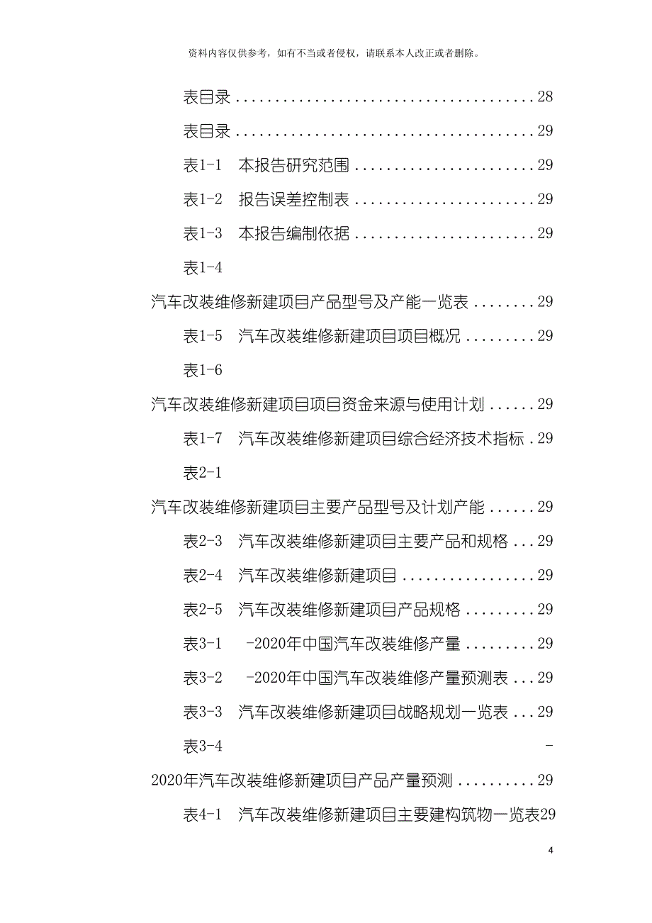 汽车改装维修项目可行性研究报告模板_第4页