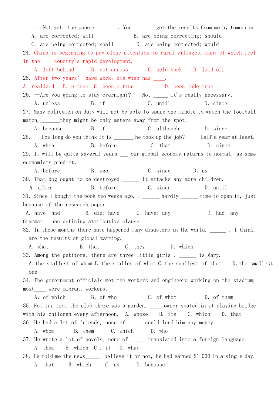 2022年高中英语 Module6 Old and New词汇练习 外研版必修3_第3页