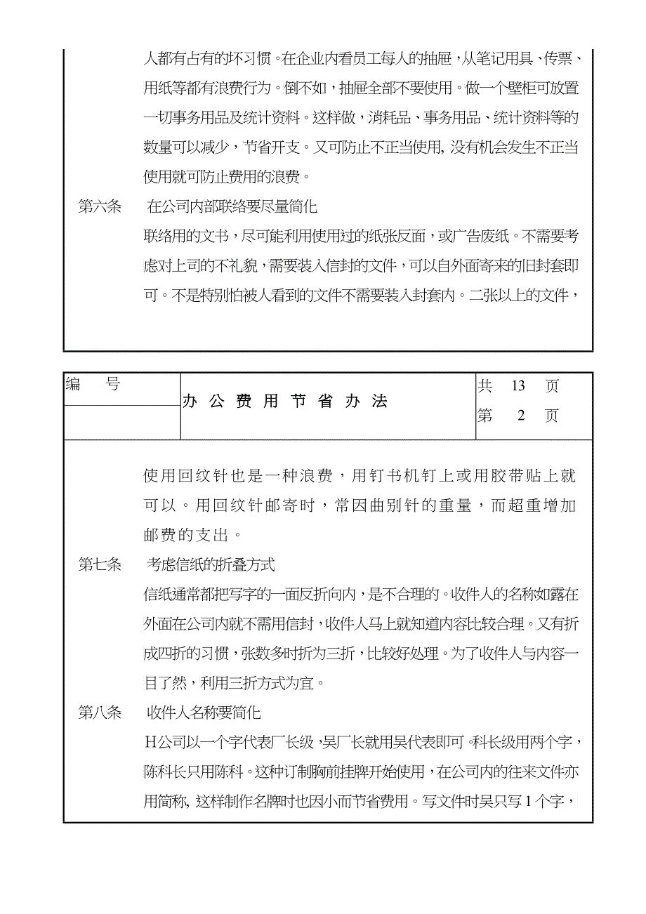 办公费用节省制度_第2页