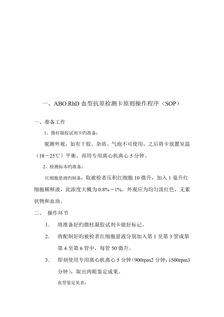 微柱凝胶卡重点标准操作程序_第3页