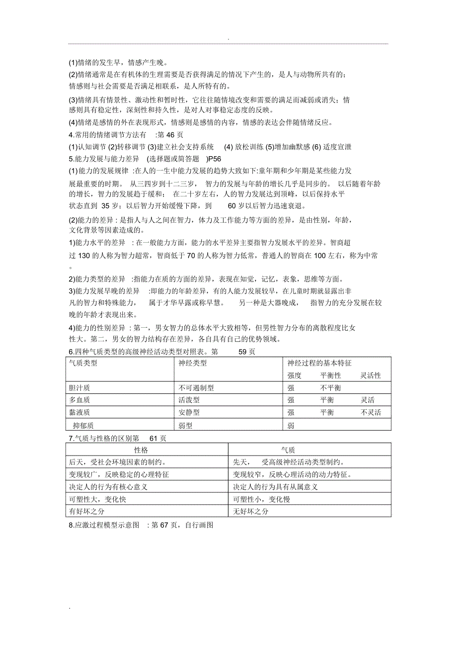 护理心理学重点01734_第2页