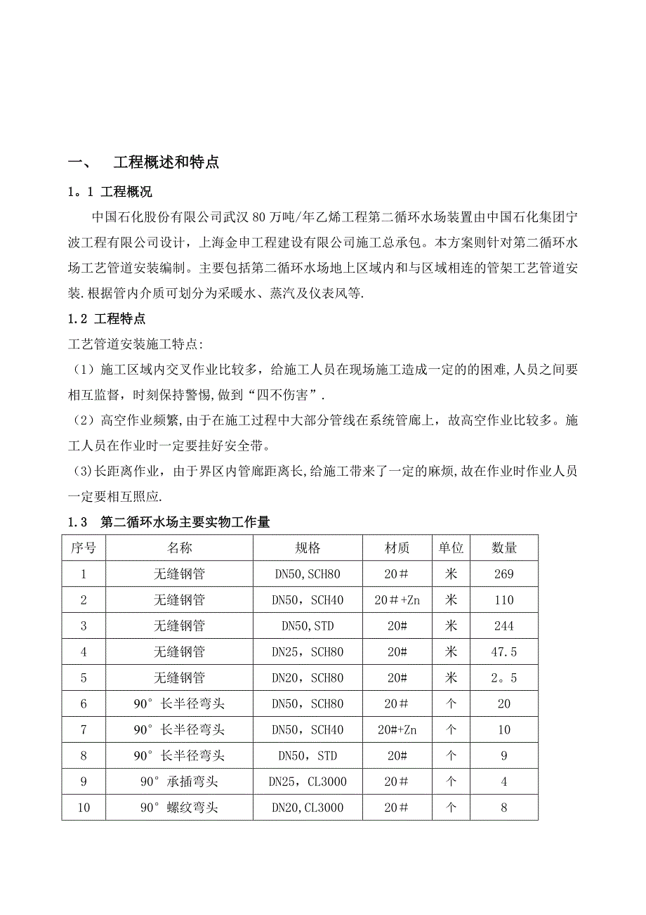 【建筑施工方案】武汉乙烯二循工艺管线施工方案_第4页