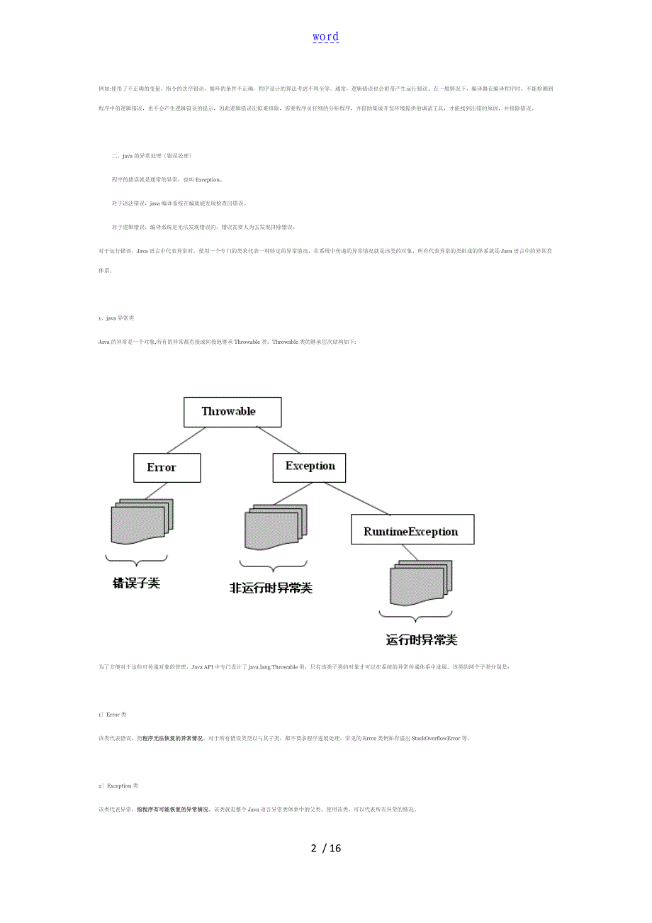 java程序错误类型及异常处理_第2页