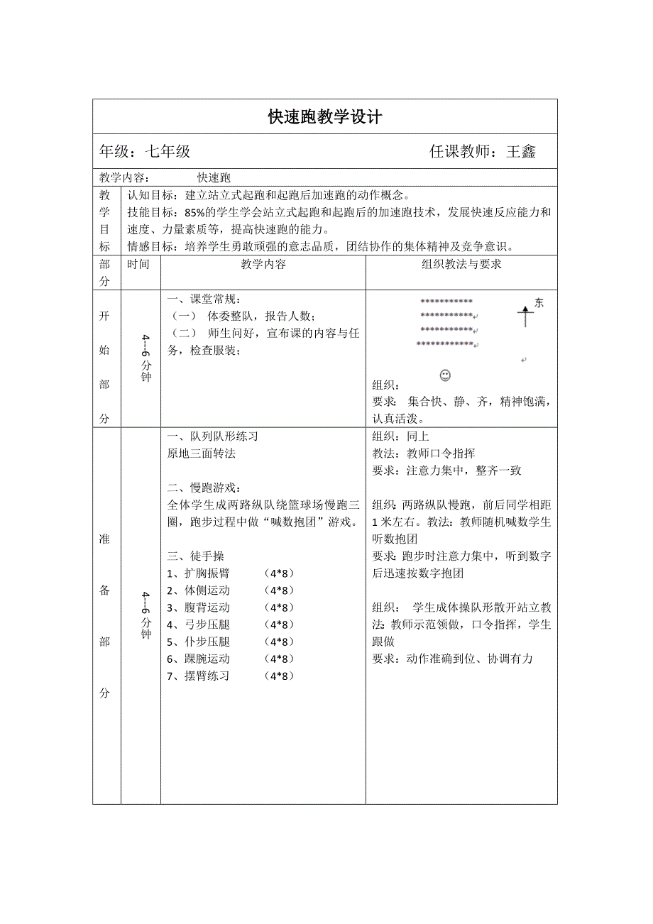 快速跑教学设计(体育王鑫)_第1页