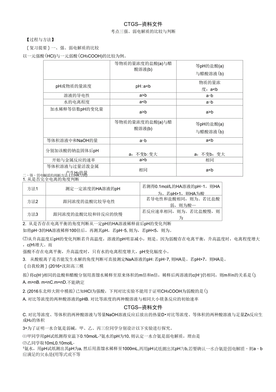 [LX]强弱电解质的比较与判断809_第1页