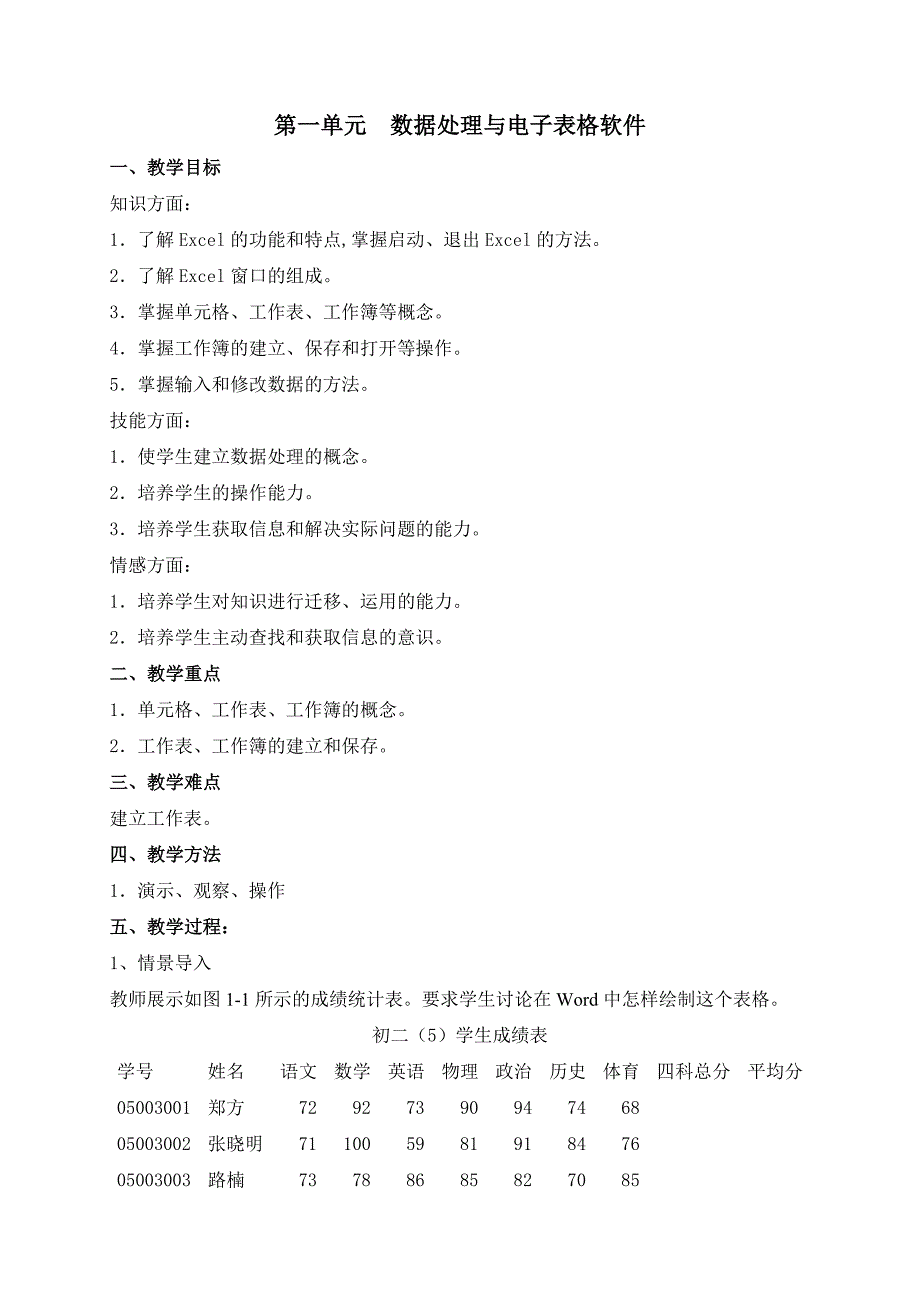 第一节数据处理与电子表格软件_第1页