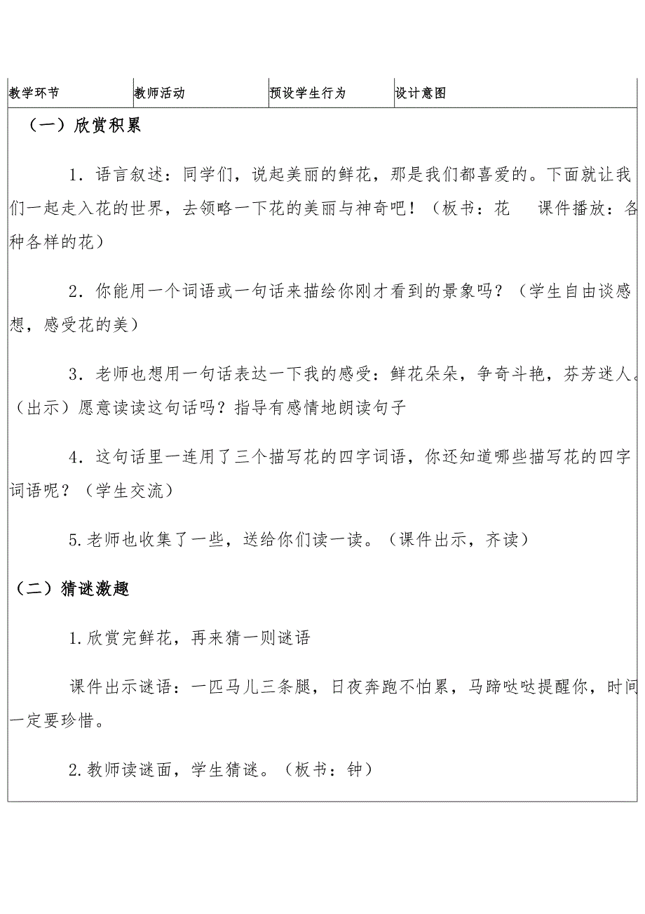 小学语文教学教案模板_第4页