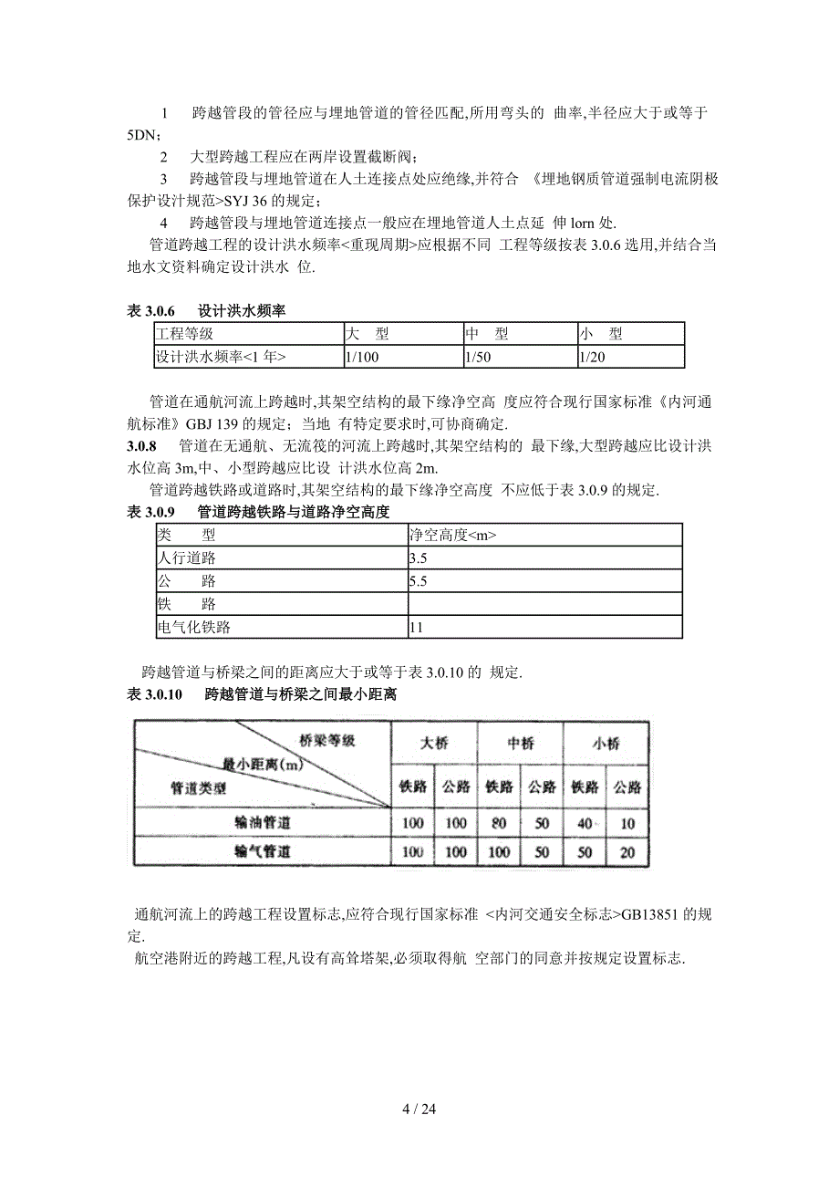 原油和天然气输送管道穿跨越工程设计规范跨越工程_第4页