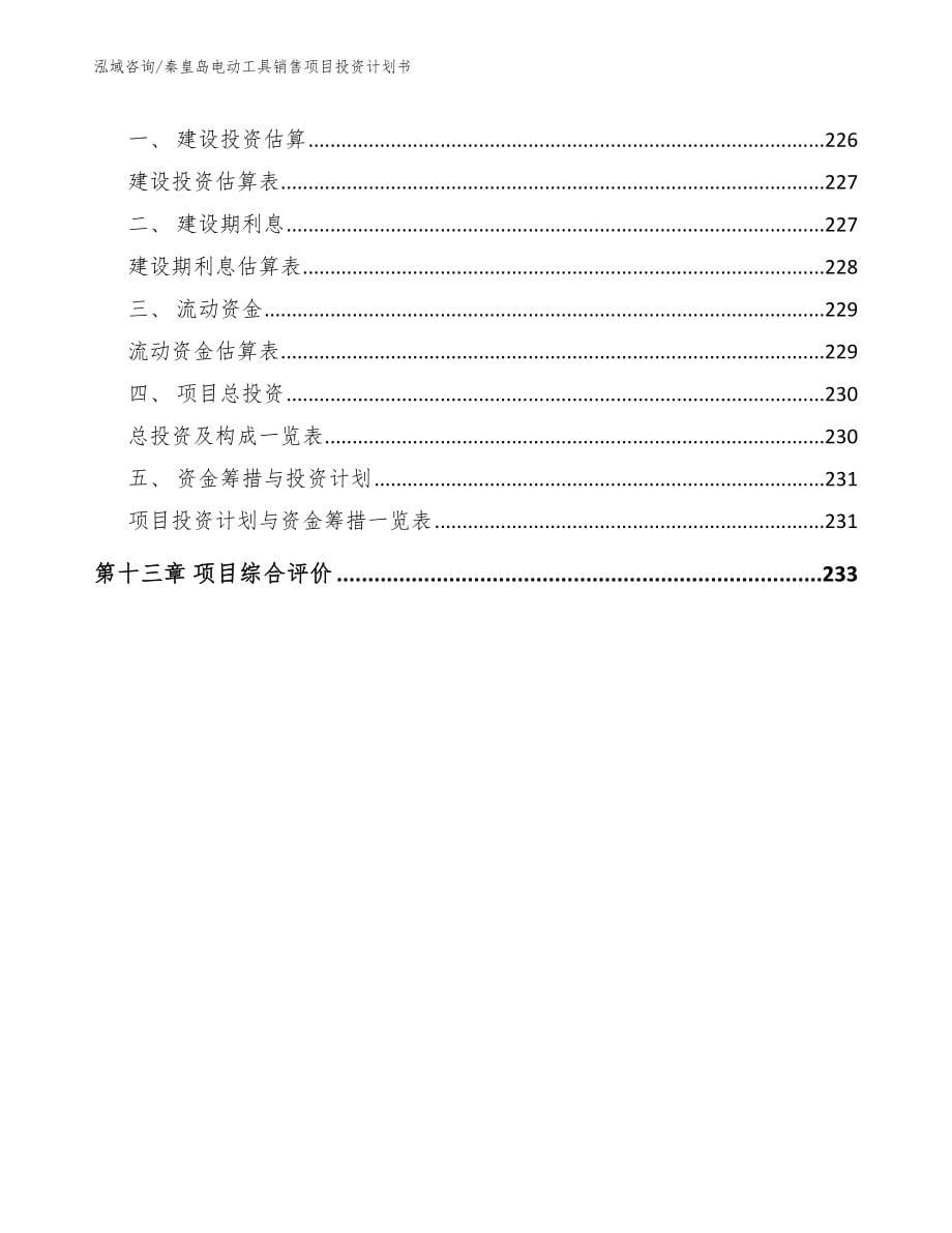 秦皇岛电动工具销售项目投资计划书模板_第5页