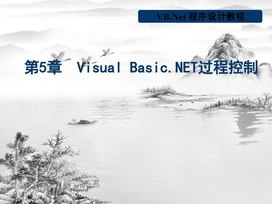 第5章VisualBasic.NET过程控制ppt课件全_第1页