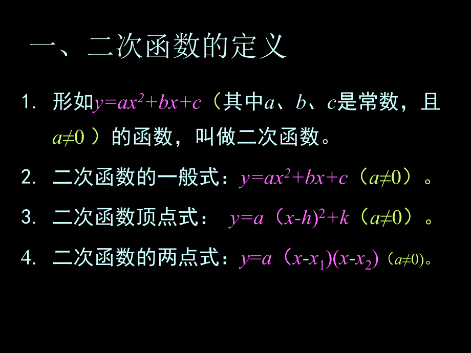 二次函数复习经典课件_第2页