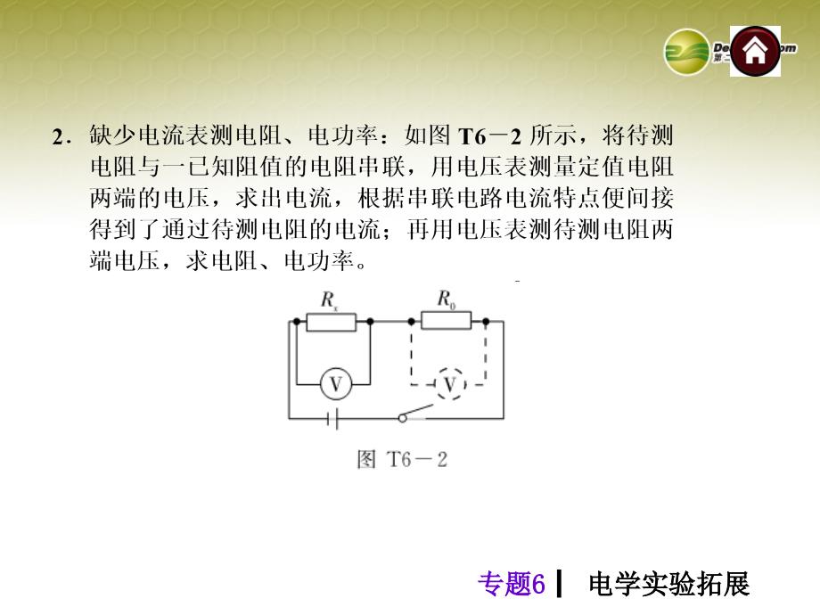 2014年中考物理总复习专题6电学实验拓展（专题诠释+典例分析+专题训练）课件新人教版_第4页