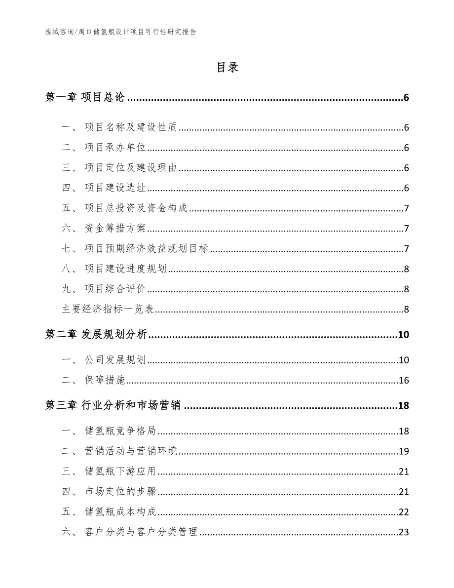 周口储氢瓶设计项目可行性研究报告范文模板_第1页